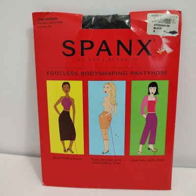 Spanx Original Footless Bodyshaping Pantyhose Control Top B BLACK New