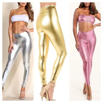 Metallic Leggings Silver Leggings Shiny Leggings Sparkling Leggings Gold Legging