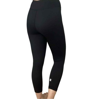 Carbon38 Leggings Cropped Black Gym Workout Minimalist Casual Size Small