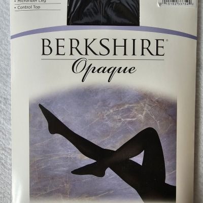 Berkshire Pantyhose Womens Black Control Top Opaque Style 8040 Size Petite