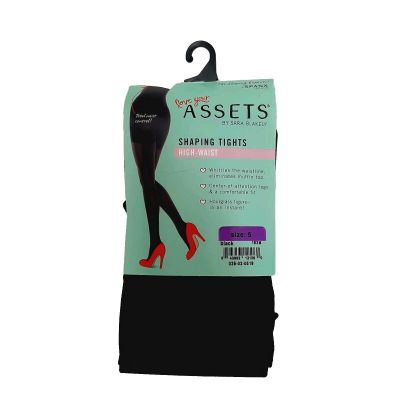 NIP - Size 5 Love Your Assets Sara Blakely Spanx Black Shaping Tights High Waist