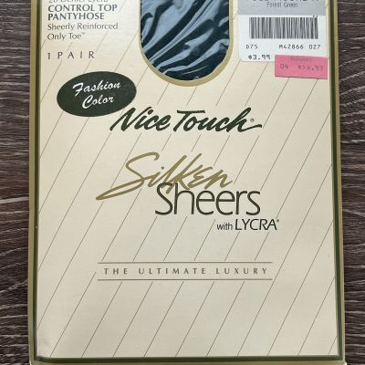 Nice Touch Silken Sheers With Lycra Control Top Fashion Color Pantyhose