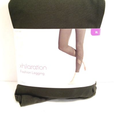 Xhiliration Fashion Leggings Light Olive XL Sz 16 Nylon Spandex Waistband New