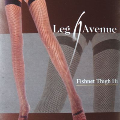 Leg Avenue Fashion Fishnet Black Thigh-High Stockings One Size