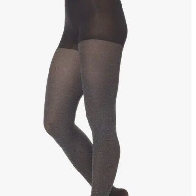 Hue Super Opaque Control Top Tights 6620 Graphite Heather Sz 2
