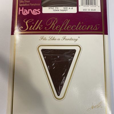 Vintage Hanes Silk Reflections Silky Sheer Town Taupe AB Pantyhose NOS