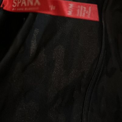 SPANX Black Camo Print High Rise Leggings Sheen Matte Shiny Size Medium