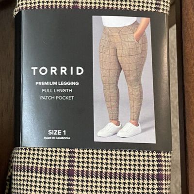 Torrid Women's Plus Size 1  Premium Plaid Pattern Legging NWT