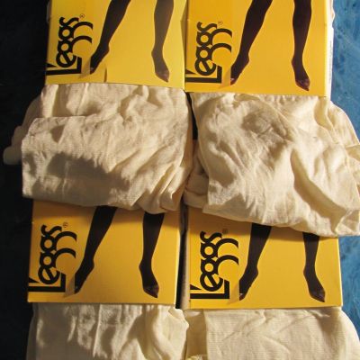 Wholesale Lot of 4 pairs L'eggs Microfiber Tights  Ivory, NEW #033021 Size Q