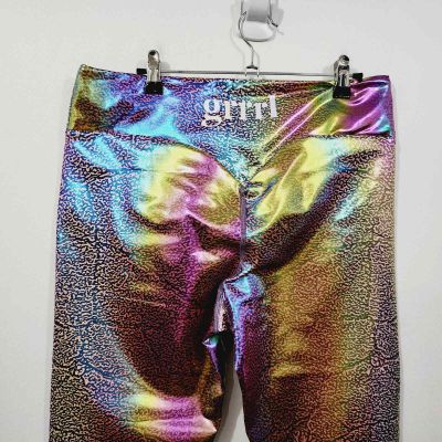 Grrrl Rainbow Galactic Wild Side Leggings Martina Fit NWT Workout Activewear 2X