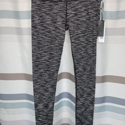 Velocity Women Athletic Fashion Leggings Charcoal Striped NWT Medium Retail $78