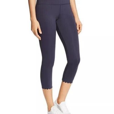Kate Spade Scallop Hem Cropped Black Leggings Workout Athletic Women’s Small