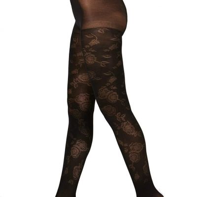 INC International Concepts 254180 Women's Jacquard Floral Tights Size S/M