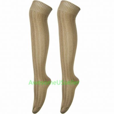 1/3 THICK Stockings Socks Stripped Women Men Thigh-Highs Over Knee Cotton Sock