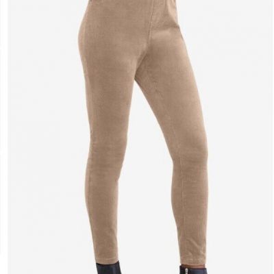 Plus Size Tan Corduroy Leggings Women’s Size 30/32 NEW