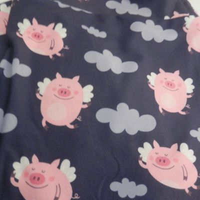 Charlie's Project Rare FLYING PIGS Leggings Womens OS (4-14) Style as LuLaRoe