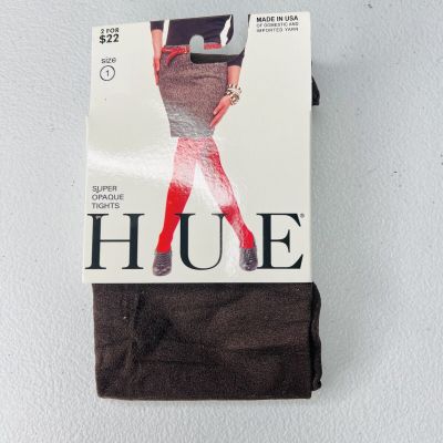 Hue Super Opaque Tights - Espresso - Size 1 - New With Tags 1 Pair