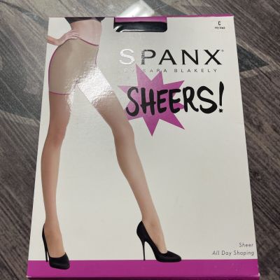 Spanx Super Shaping Sheers By Sara Blakely Size C  Very Black NWT