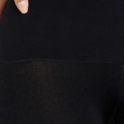 SPANX Women's Very Black Tummy Shaping Plush Interior Tights Size D