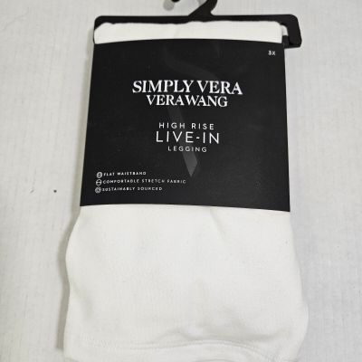 Simply Vera Plus Size Live-In High Rise Legging White Size 3X NWT