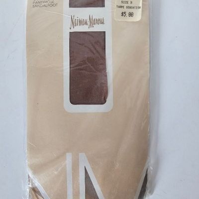 Neiman Marcus Dream Sheer Pantyhose Taupe Sensation Sz B Control Top Sandalfoot