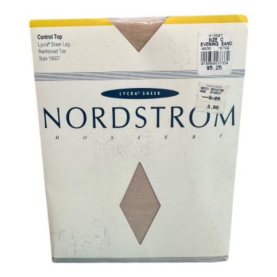 Vintage Nordstrom Hosiery Pantyhose Control Top Style 19507 Size C Evening Sand