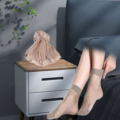 10 Pairs Women Socks Solid Color Elastic Breathable Short Stockings Stockings
