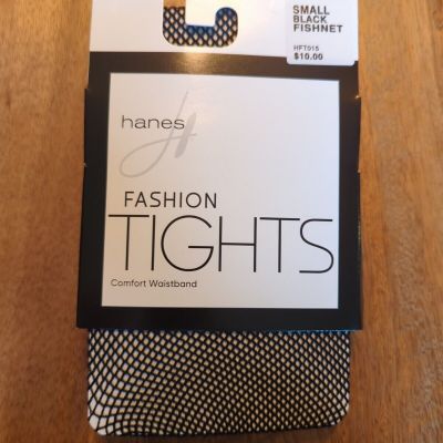 Hanes Fashion Tights Black Fishnet Size M New