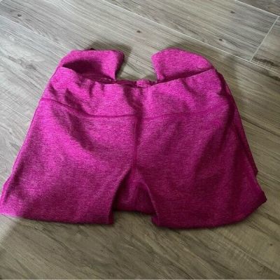 The north face bright pink cropped leggings size medium