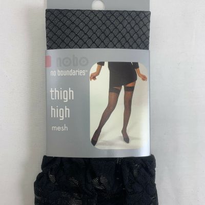 1 Pair NOBO Thigh High Silky Lacetop - ONE SIZE - Choose your Color