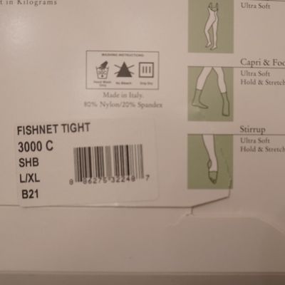 Capezio Girls Professional Fishnet Seamless Tight - 3000C L/XL (Imperfect Box)