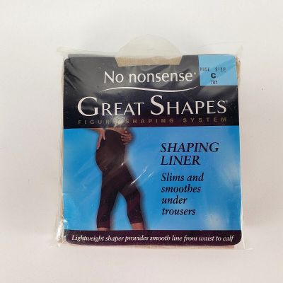 No Nonsense Great Shapes Figure Shaping Liner Nude Size C--Smooth Line for Pants