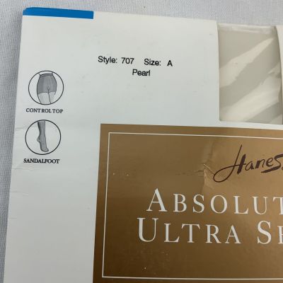 Hanes Absolutely Ultra Sheer Control Top Pantyhose Size A Pearl  #707