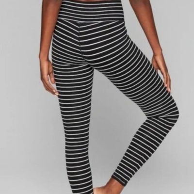 Athleta medium black white workout athletic leggings full length