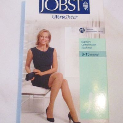 Jobst Ultra Sheer Compression Stockings, Knee High, Silky Beige, L 9.5-11 (NIP)