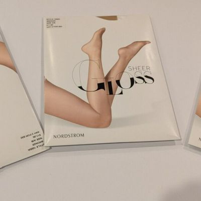 Lot of 3 Nwt Ladies Size A/B Bronze NORDSTROM Pantyhose Exclusive Italy  50perc OFF