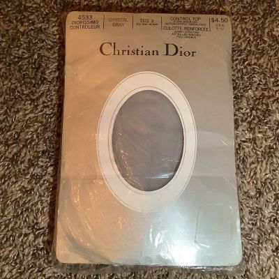 Christian Dior diorissimo ultra sheer pantyhose, color crystal gray, size: 3