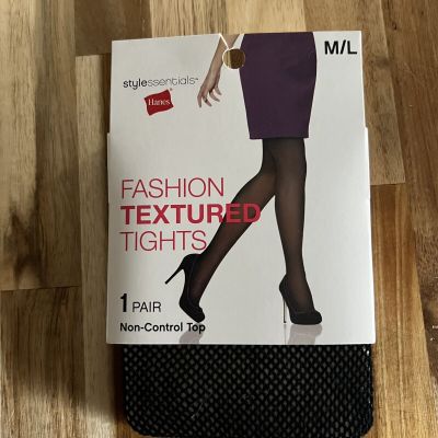 Fashion Textured Tights Panty Hose Medium Black Fishnet Stockings