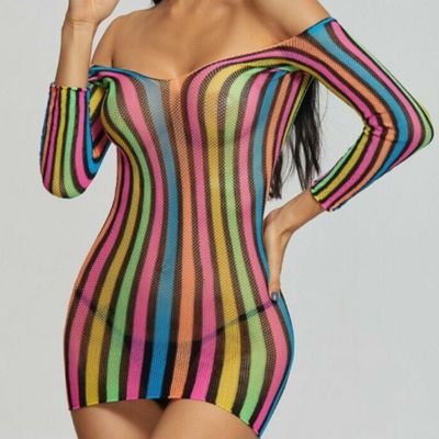 Sexy Lingerie Fishnet Body Stocking Dress Underwear Babydoll Sleepwear Nightwear