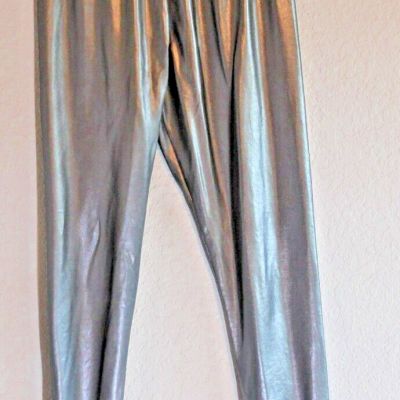 Silver shiny leggings womens Costume Halloween One Size Dress up Space