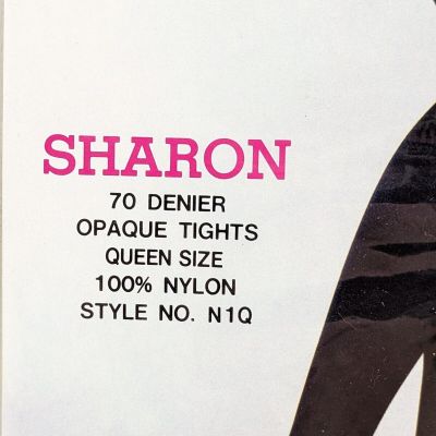 Sharon Opaque Tights Blk 70 Denier Sissy Queen 165-250 lbs Style N1Q 100perc Nylon