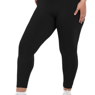 plus Size Leggings for Women, High Waisted Tummy Control Buttery Super Soft Blac