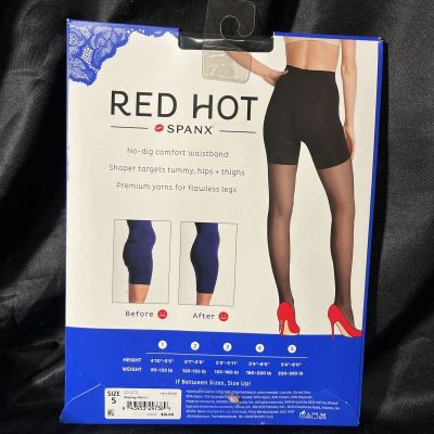 RED HOT by SPANX Size 5 Lot Of 3  Bare & Very Black Shaping Sheers & High Waist