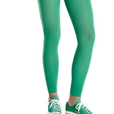 Solid Green Footless Tights formal dance stocking fashion adult pantyhose woman