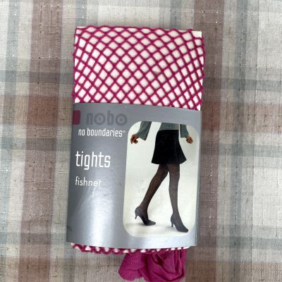 NOBO no boundaries Women’s Size M/T  Pink Fishnet Footed Tights