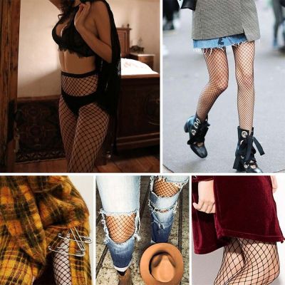 4Pairs Women High Waist Pantyhose Fishnet Stockings Mesh Tights Thigh Socks USA