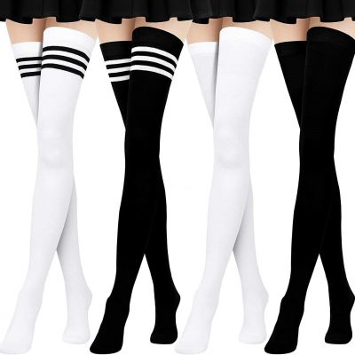 Girls Ladies Women Thigh High Over the Knee Socks Extra Long Cotton Stockings US