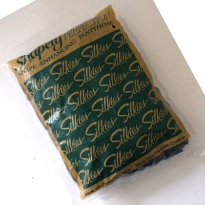 Silkies Shapely Perfection Pantyhose Queen XL Nylon Navy Blue Shape Enhancing