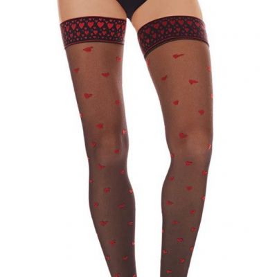 MeMOÍ LoveMoi All My Love Heart Sheer Thigh High Stockings | Lov155 |