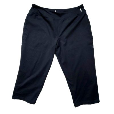 LANDS' END Women's Black Pull On Polyester Spandex Leggings Size 1X (16W-18W)